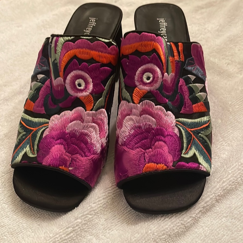Jeffrey Campbell embroidered heels